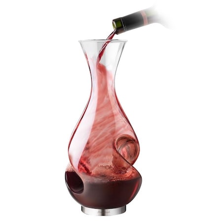 Final Touch Final Touch 25.4 oz Clear Glass/Stainless Steel Aerating Wine Pourer WDA650